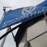 GVSU flag on lighthouse